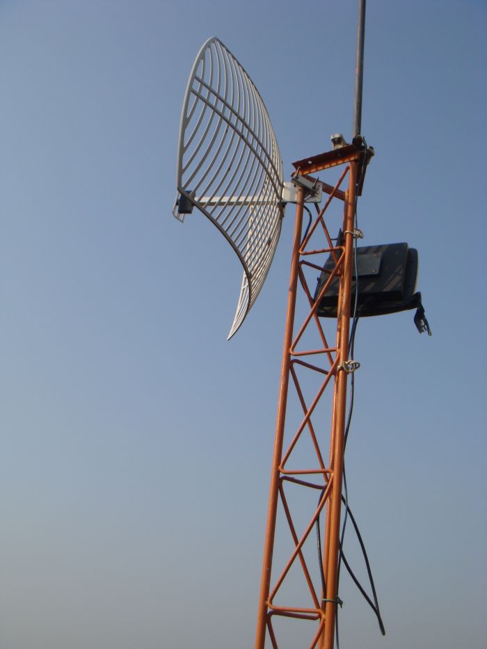 Wireless wide area network antenna close up